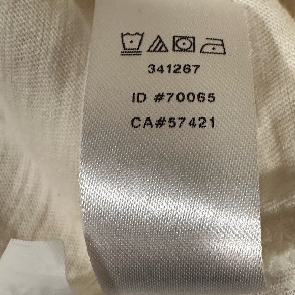 Loft Women’s Medium Ivory Lace Crochet Front 3/4 Sleeve Pullover Top Boho Casual - Picture 8 of 9